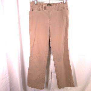 Eddie Bauer Vashon Fit Beige Pants Womens 4 Mid Rise